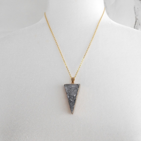 New Gray Druzy Necklace - Picture 8 of 8